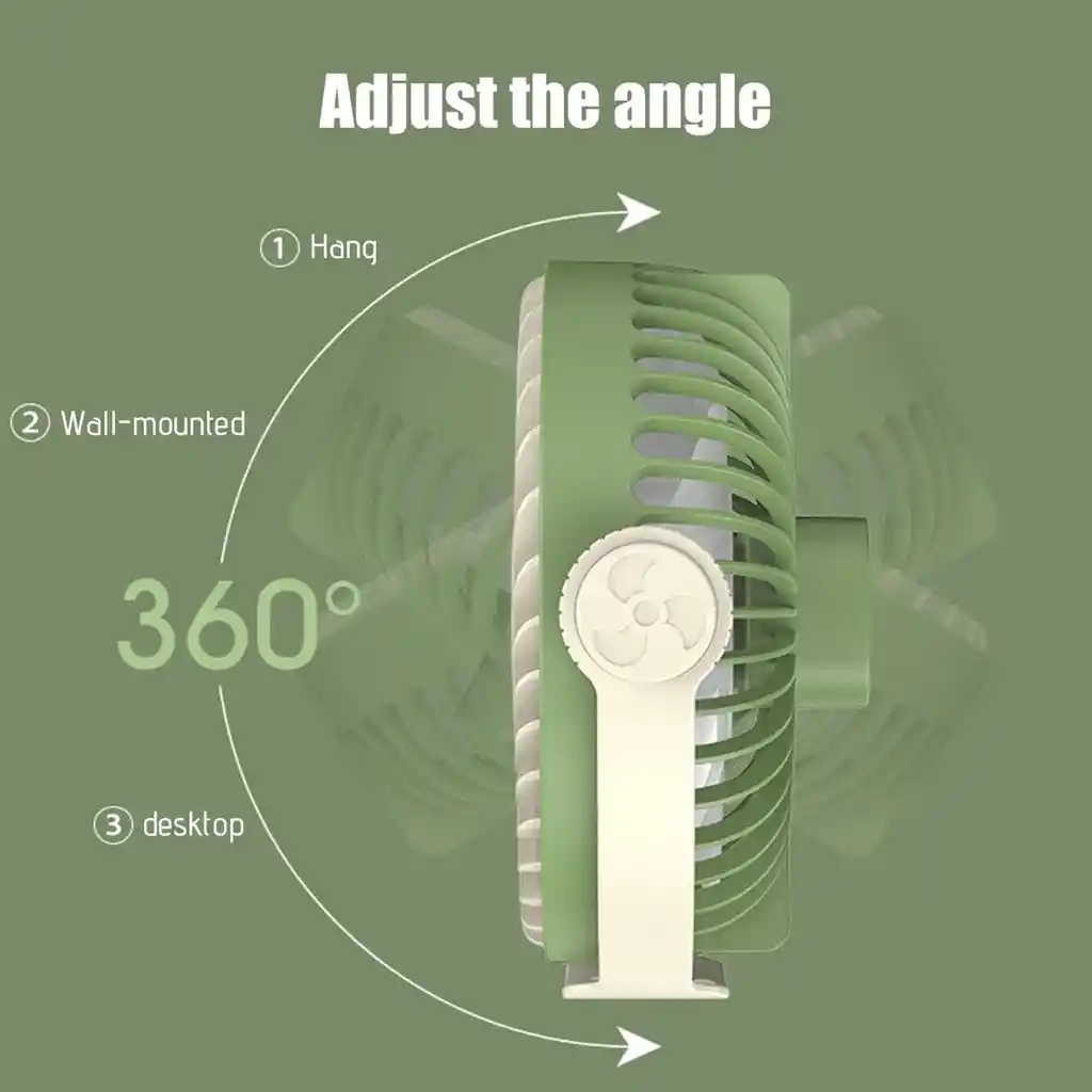 Mini Ventilador De Escritorio Usb Verde - Frescura Portátil Para Cualquier Espacio | Klw-f9