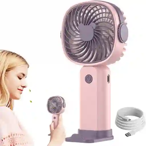 Ventilador Portátil Plegable | Rosado – Tu Mejor Aliado Contra El Calor, En Cualquier Lugar | Klw-f8