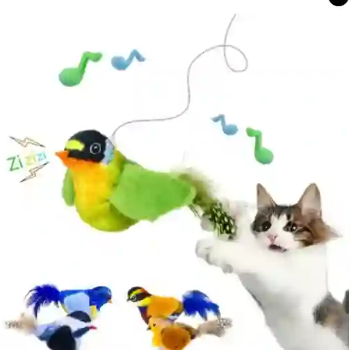 Juguete Interactivo Para Mascota En Forma De Ave Con Sonido Para Perro Y Gato