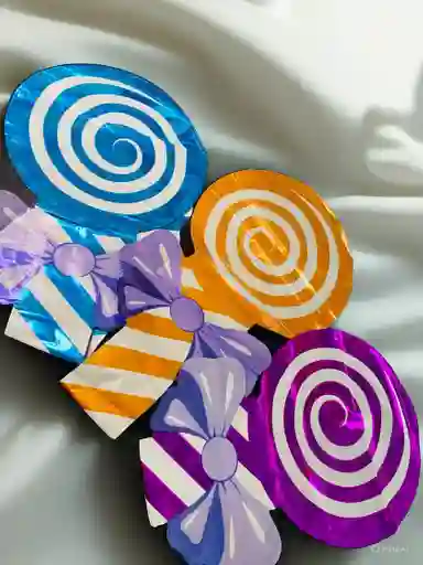 Bombas Globos Diseño De Dulce Caramelo Paleta Para Decoracion De Fiestas Niño O Hombre O Mujer