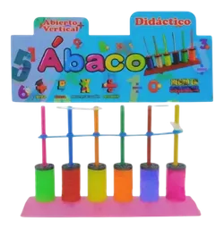Didactico Abaco Vertical De Colores Con Divisor De Unidades