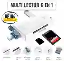 Adaptador / Multi Lector De Memoria Usb / Sd 6 En 1