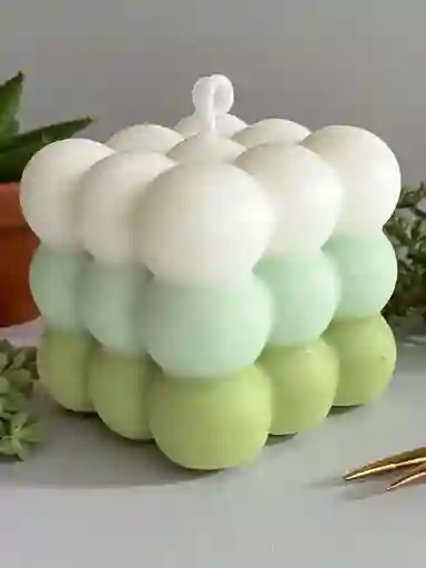 Regalo Especial Vela Decorativa Y Aromatizante Bubble Bliss Brasil Con Aroma A Vainilla Pomelo Mediana