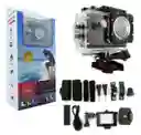 Camara Sport Tipo Go Pro 1080p 4k Ultra - Acuatica Color Negro
