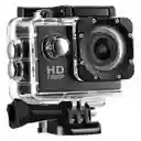 Camara Sport Tipo Go Pro 1080p 4k Ultra - Acuatica Color Negro