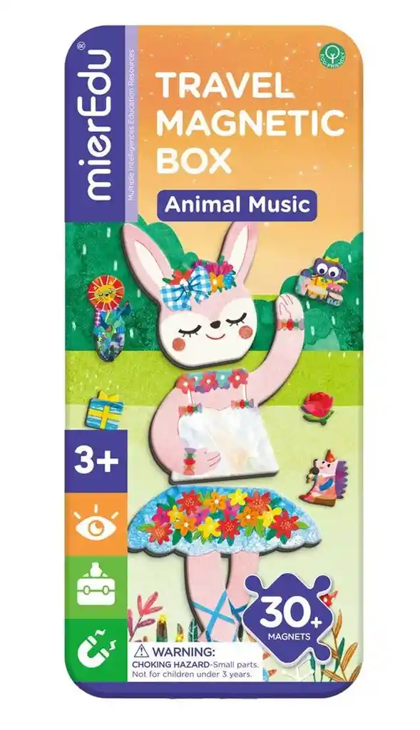 Juego Didáctico Puzzle Animales Bailes Magnéticos Para Niños