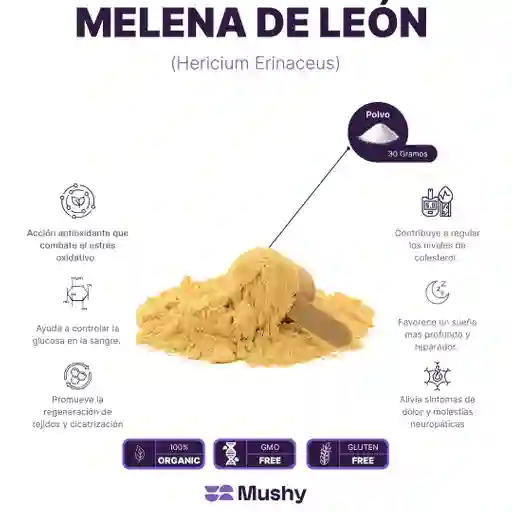Melena De Leon Puro 100% (polvo 30 Gramos)