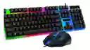 Combo Teclado Y Mouse Gamer Usb En Español Tecla Ñ