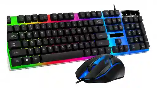 Combo Teclado Y Mouse Gamer Usb En Español Tecla Ñ