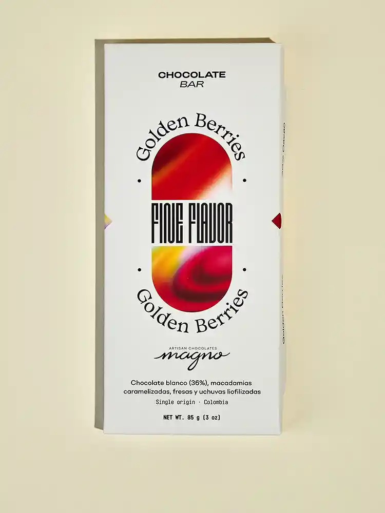 Barra De Chocolate Blanco - Golden Berries Magno