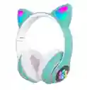 Audífonos Diadema Bluetooth Rgb Orejas Gato Fly