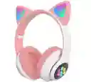 Audífonos Diadema Bluetooth Rgb Orejas Gato Fly