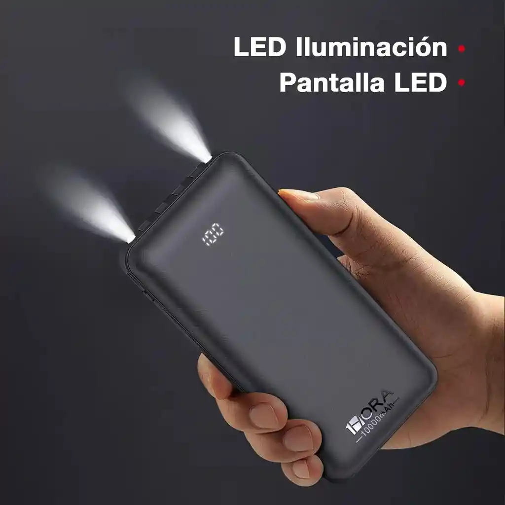 Power Bank 10000mah Bateria Portátil 4 Cables 1hora Gar148