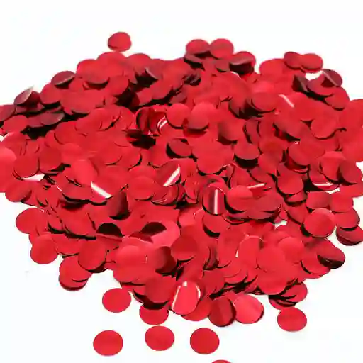 Confeti Metalizado Redondo Rojo Amor Y Amistad Aniversario