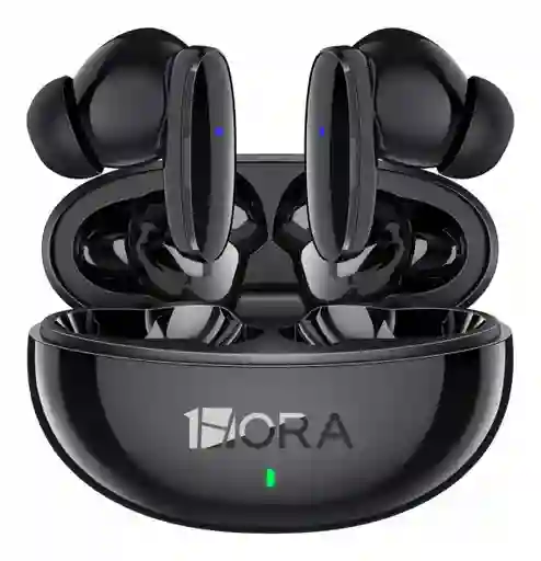 Auriculares In-ear Inalámbricos 1hora Bluetooth Aut205 Negro Con Luz Led