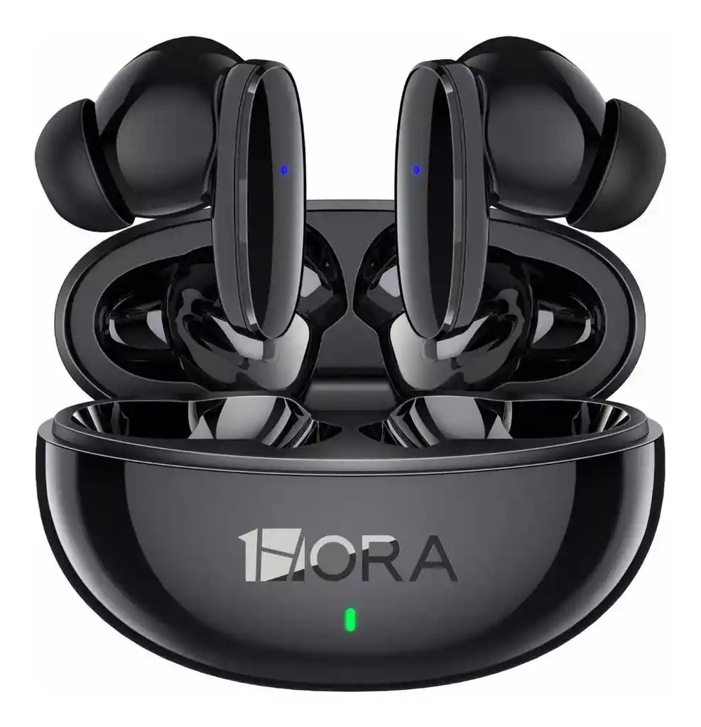 Auriculares In-ear Inalámbricos 1hora Bluetooth Aut205 Negro Con Luz Led