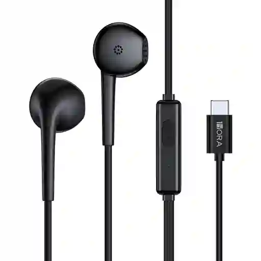 Audífonos Alámbricos Tipo C Aut124 Color Negro | 1hora