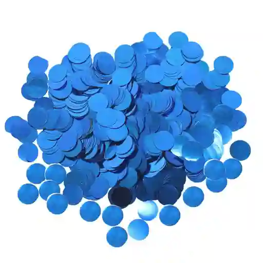 Confeti Metalizado Redondo Azul Rey Cumpleaños