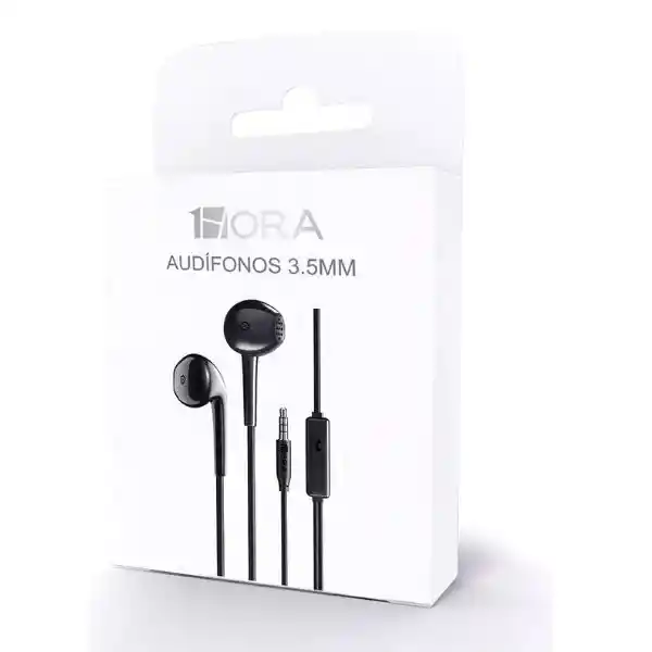 Audifonos In Ear Manos Libres 3.5mm 1hora Aut117 Color Negro