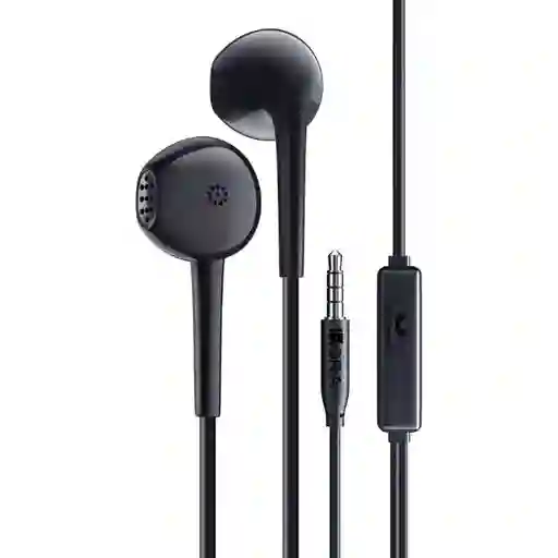Audifonos In Ear Manos Libres 3.5mm 1hora Aut117 Color Negro