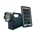 Kit Linterna Foco Panel Solar 3 Bombillos, Power Bank 5500 Mah , Radio Fm , Parlante Bluetooth