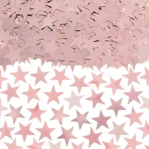 Confeti Metalizado Estrella Oro Rosa