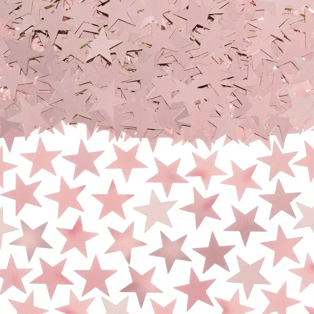Confeti Metalizado Estrella Oro Rosa