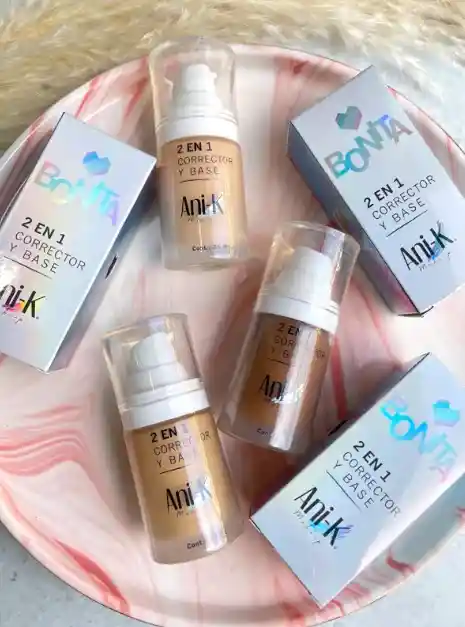 Base Y Corrector 2 En 1 Ani-k 01 – Cobertura Perfecta 35 Ml