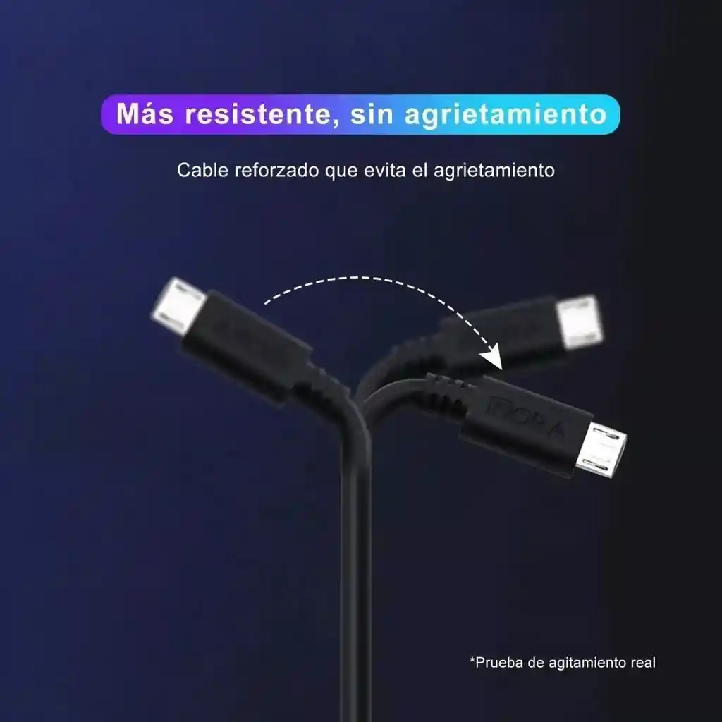 Cable V8 Micro Usb 1hora 2.1a | Cab236
