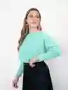 Suéter Para Mujer Cuello Bandeja - Samba Verde Menta
