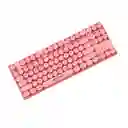 Teclado Gamer Alambrico Retroiluminación Dk600a Rosa