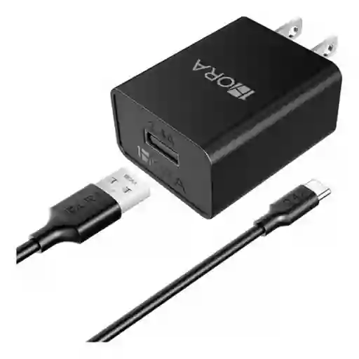 Combo Cargador Adaptador 5v 2.4a Y Cable Tipo C Gar142