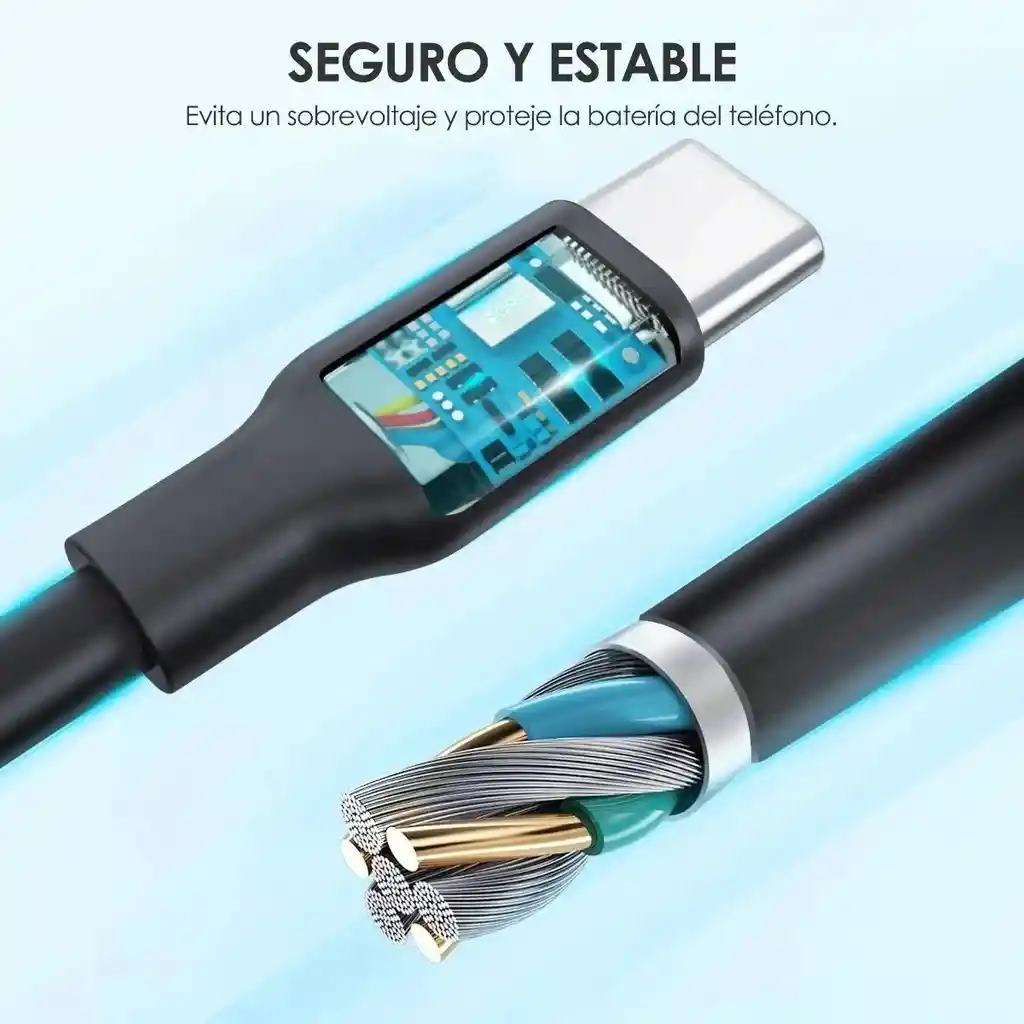 Cable Usb-c A Tipo C Type C Carga Rapida Y Cable De Datos 1m Cab237