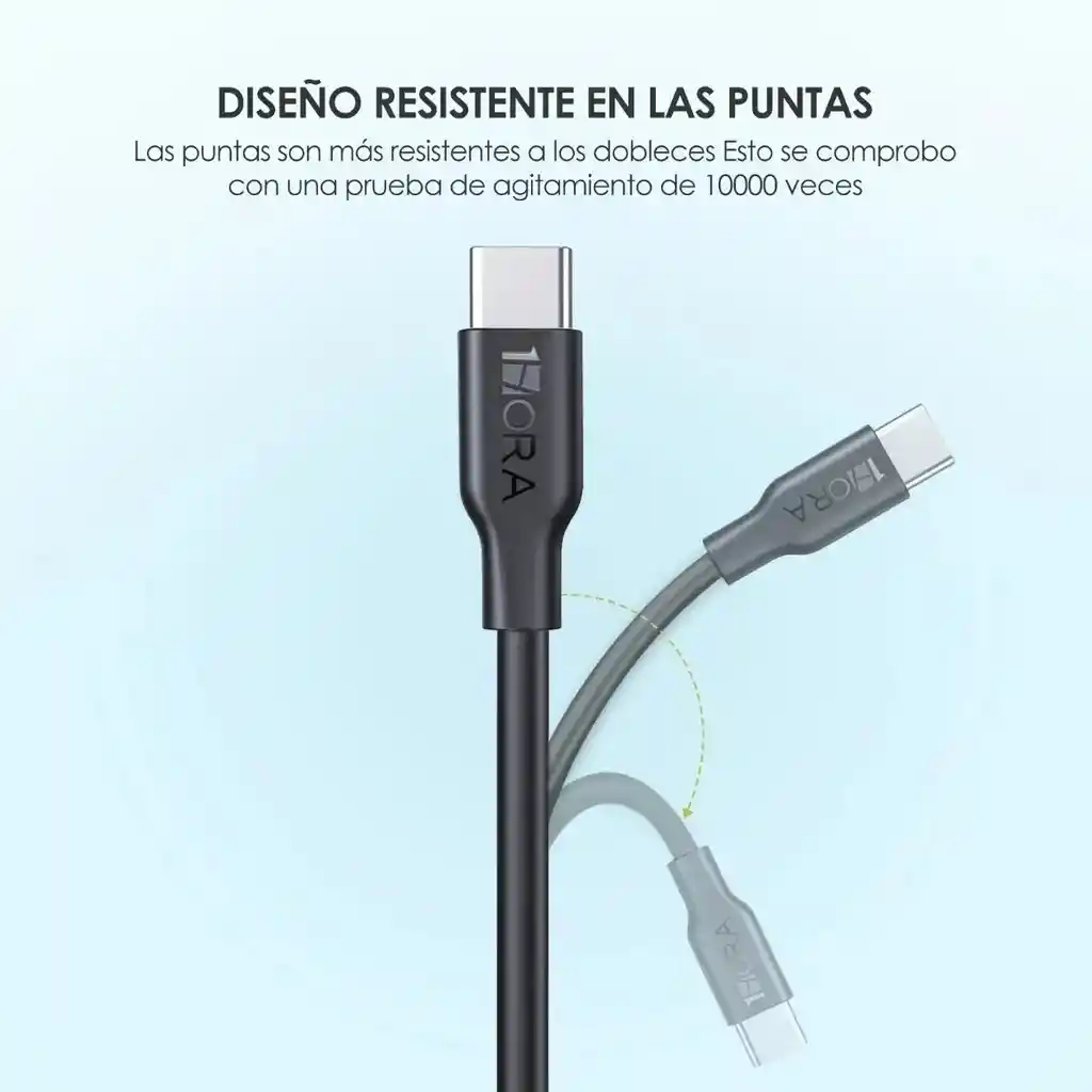 Cable Usb-c A Tipo C Type C Carga Rapida Y Cable De Datos 1m Cab237