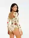 Body Para Mujer Estampado Con Corazones Y Sol - The Blush Blanco Sm