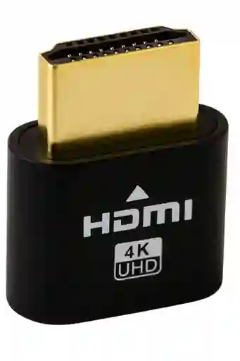 Adaptador Virtual Hdmi Dummy Fantasma Ddc Edid Plug Emulador Negro