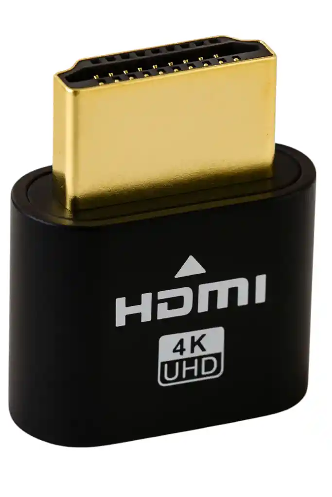 Adaptador Virtual Hdmi Dummy Fantasma Ddc Edid Plug Emulador Negro