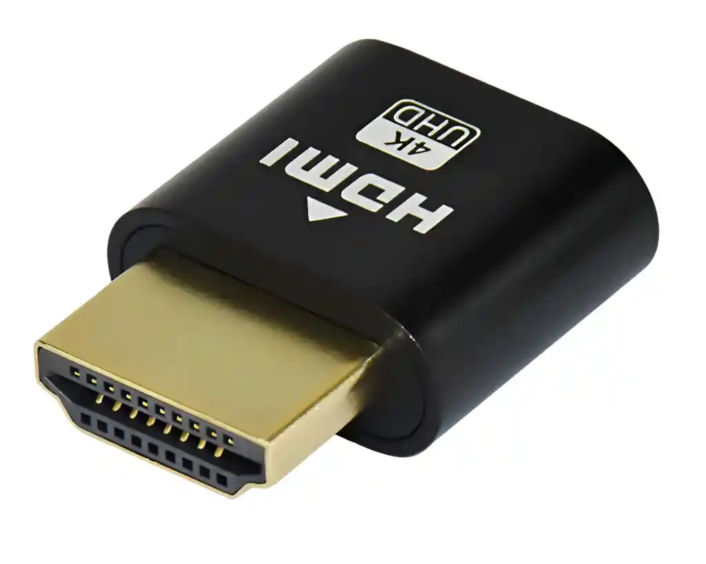 Adaptador Virtual Hdmi Dummy Fantasma Ddc Edid Plug Emulador Negro