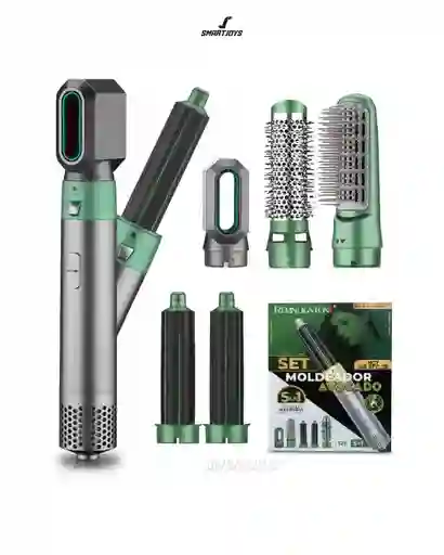 Cepillo Eléctrico Para Cabello Multifuncional 5 En 1 Aguacate