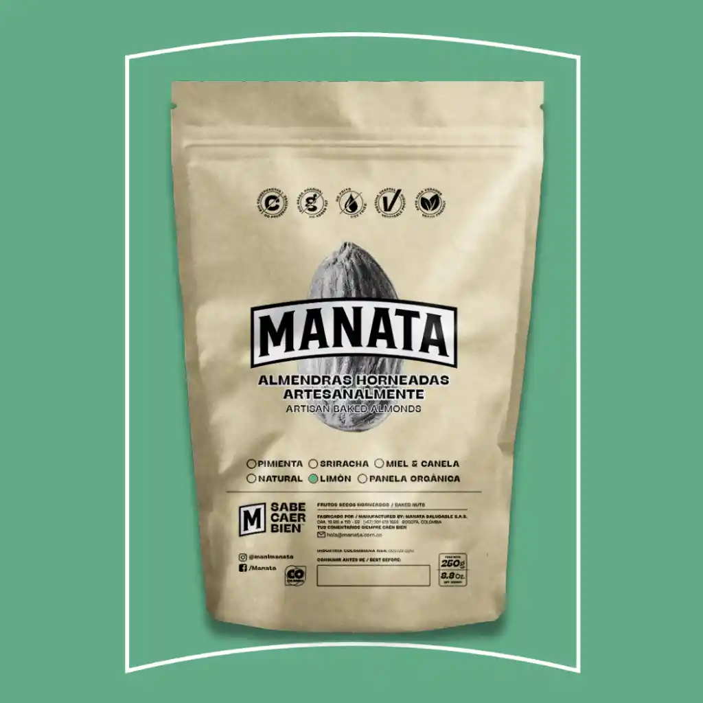 Manata Almendras Horneadas Sabor Limón