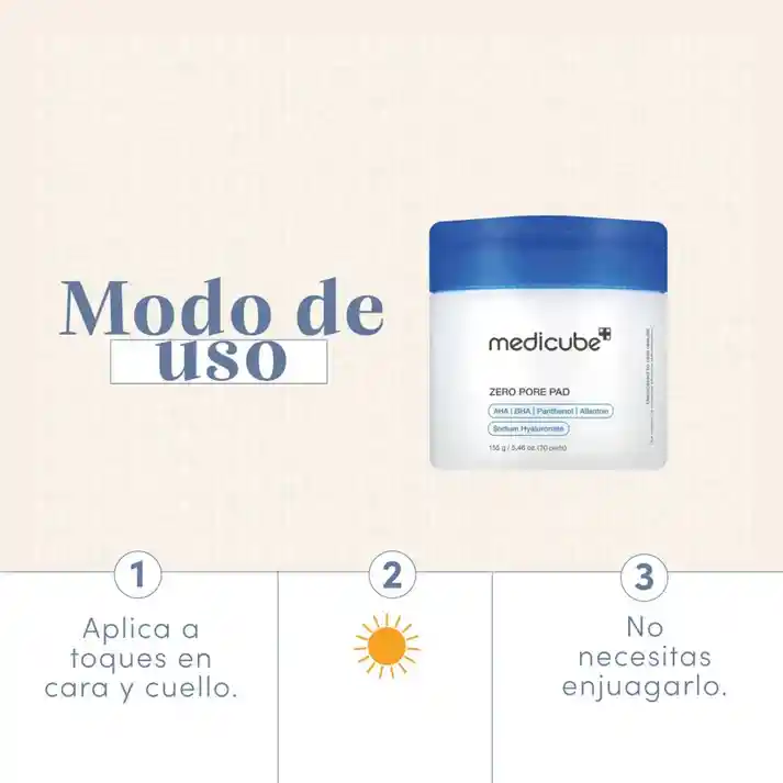 Discos Exfoliantes Zero Pore Pads Medicube 70uds