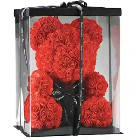 Oso De Rosas Rojas