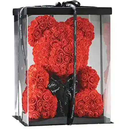 Oso De Rosas Rojas