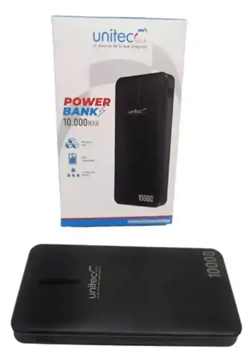 Carga En Cualquier Lugar 3- 4 Veces Power Bank 10000 Mah Celular Tablet- Con 4 Cables Salida 2.1a