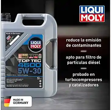 Aceite Carro 5w30 5l Top Tec 4600 5w-30 Hidrocraqueado Sintetico Top Tec 4600 Hc Dual 5l