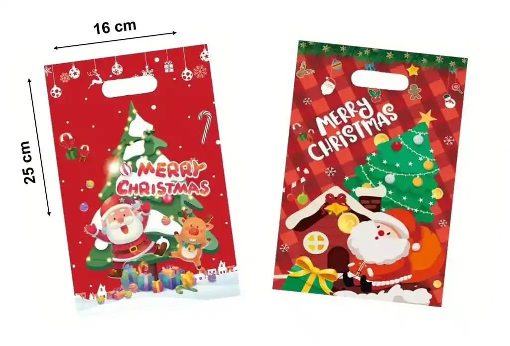 Bolsa Dulcera X 2 Uds Diseños Surtidos De Navidad Party