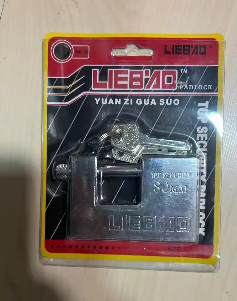 Candado Cuadrado Antiganzua Seguridad Anti Ganzua 80mm