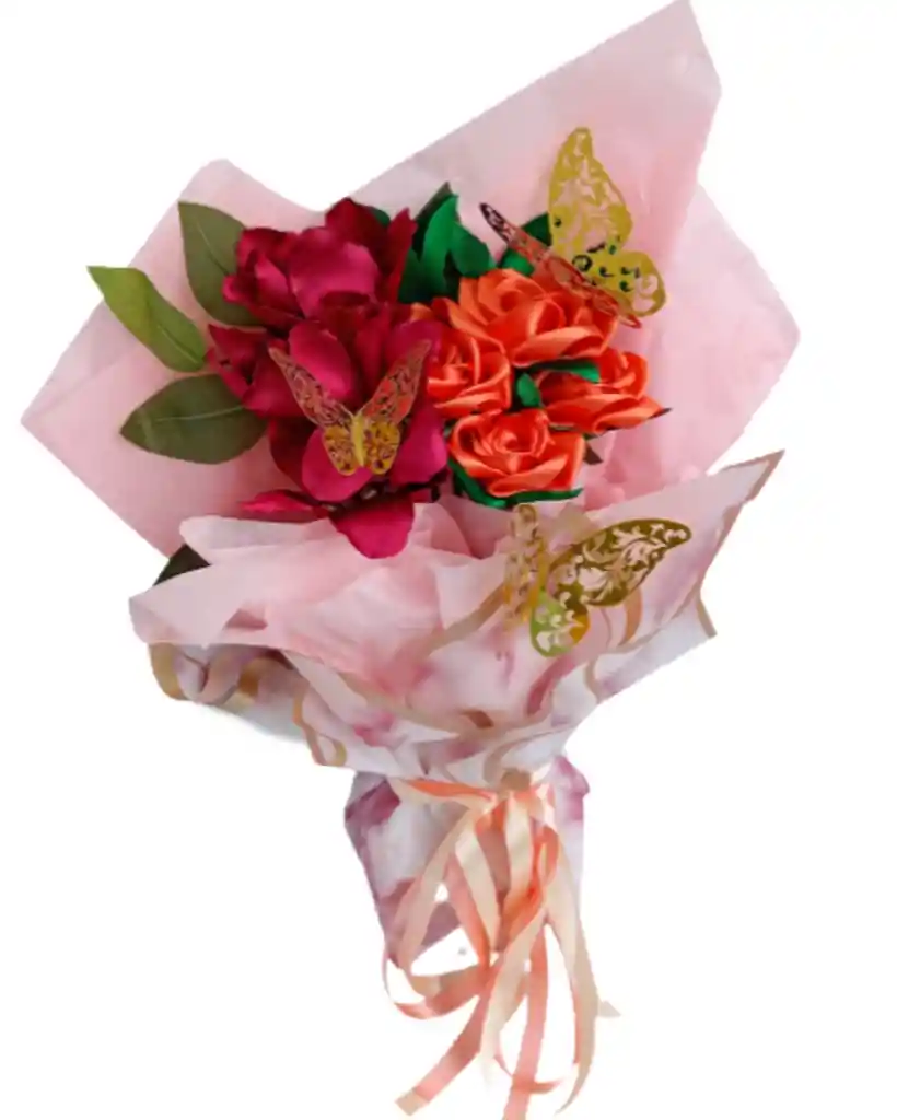 Ramo De Rosas Amatista Con Chocolates