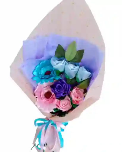 Ramo De Tulipanes, Rosas Y Gerberas
