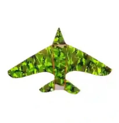 Cometa Grande Para Volar Motivo Avión Militar Camuflado 170*110cm